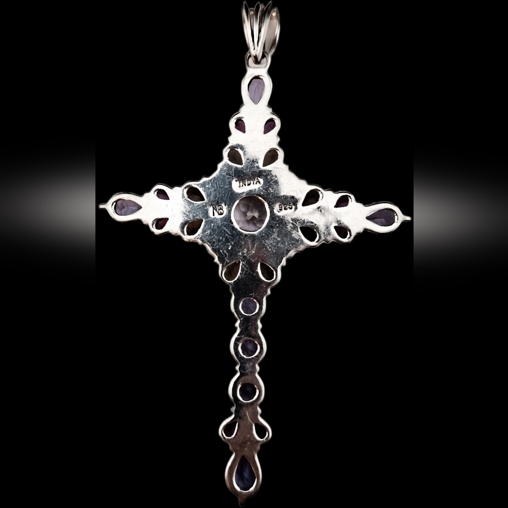 Nicky Butler 925 Sterling Silver Designer Pink Quartz Rhodolite Garnet Pendant - Picture 5 of 8